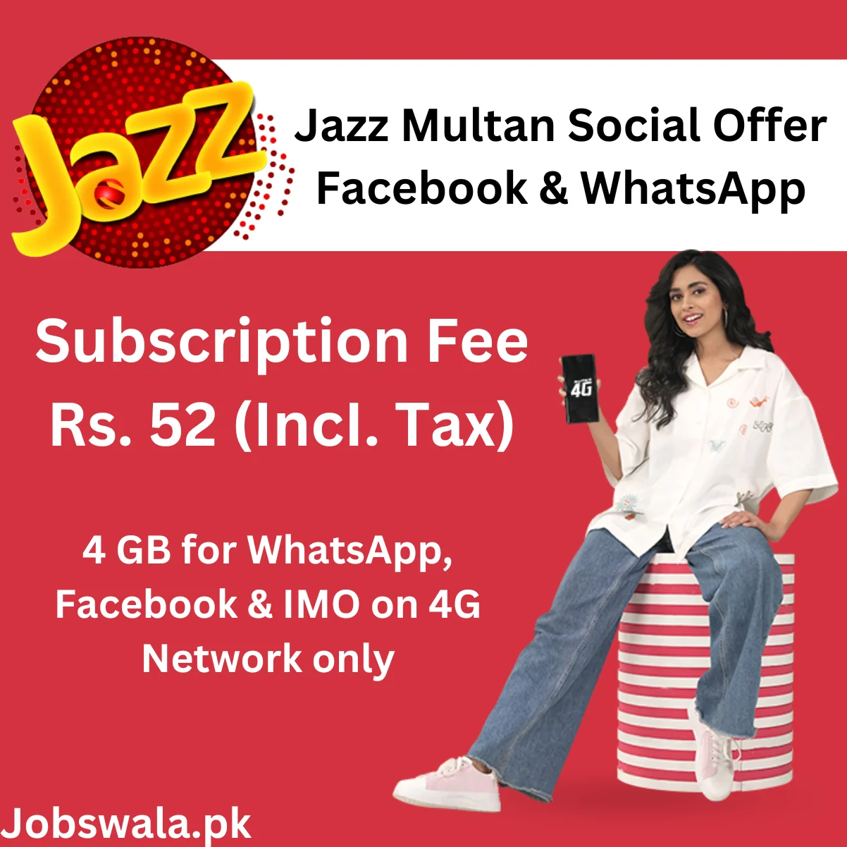 Jazz Multan Social Offer Facebook & WhatsApp