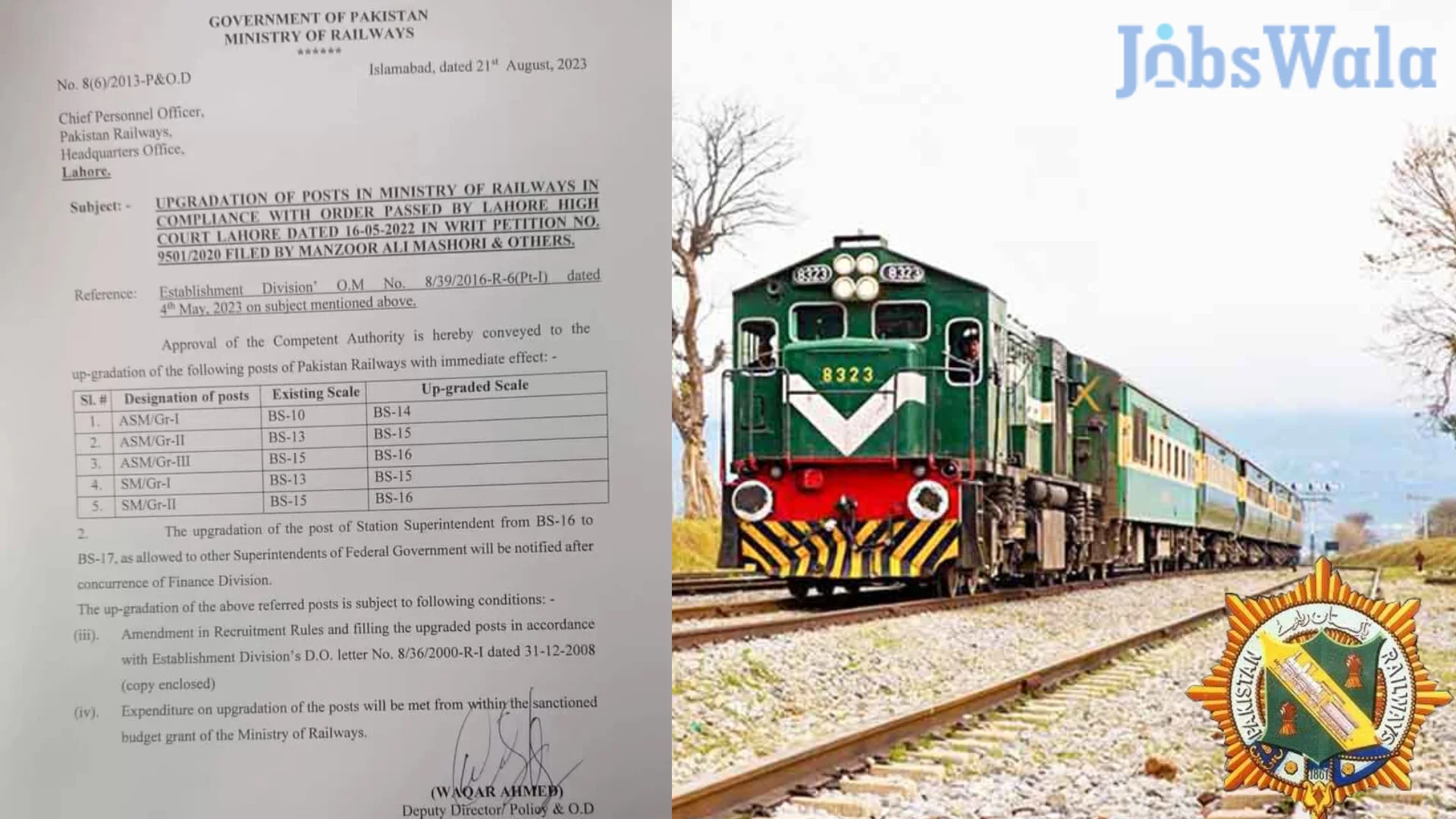 Pakistan Railways 2023 Posts Upgradation