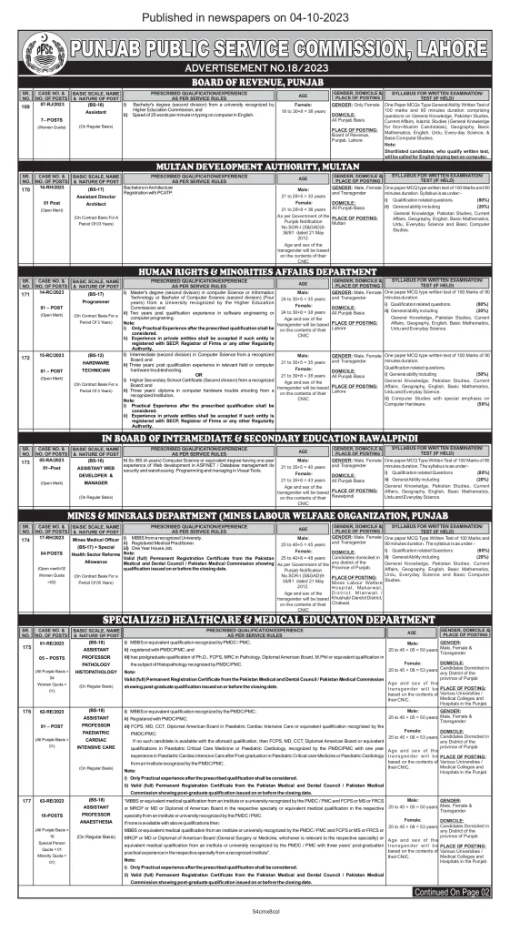 Job of Assistant in Board of Revenue 2023